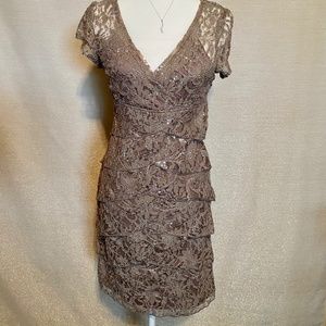 Taupe sequin/lace Dress